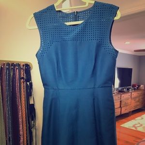 J. Crew blue fitted dress size 6